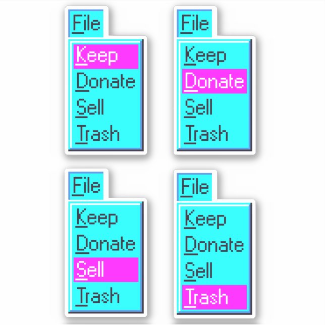 Sticker Feuille d'autocollants minimalisme 95 (Devant)