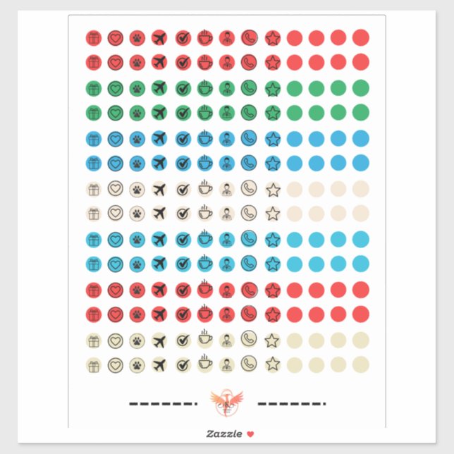 Sticker feuille d'autocollants minimaliste (Feuille)