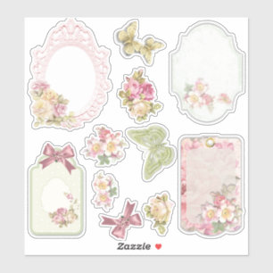 Sticker Feuille d'autocollants pour scrapbook d'éphémères 