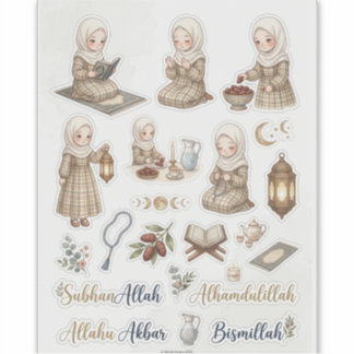 Sticker Feuille d'autocollants Ramadan Cottagecore | Plani