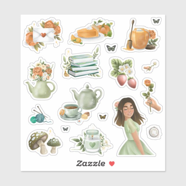 Sticker Feuille d'autocollants SAGE (Feuille)