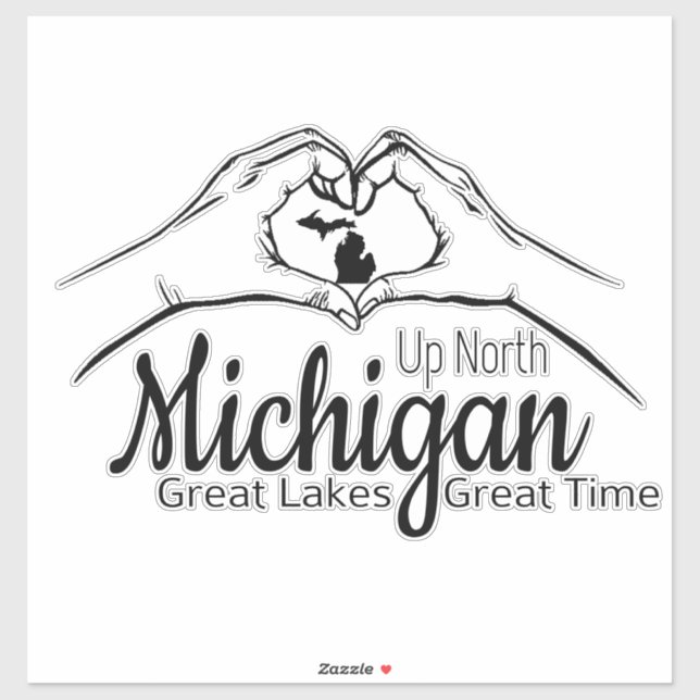 Sticker Feuille d'autocollants "Up North Michigan" (Feuille)