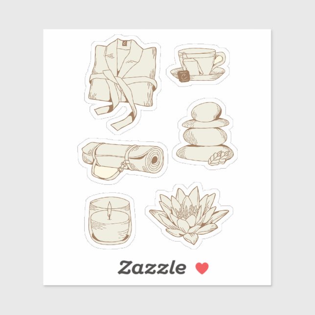 Sticker Feuille d'autocollants Zen Self Care Planner (Feuille)