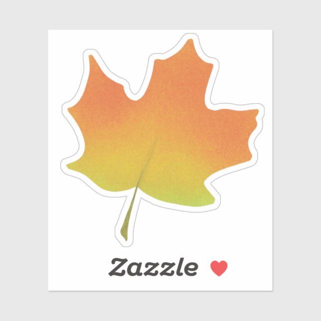 Sticker Feuille d'érable orange (Feuille)