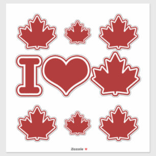 Sticker Feuille d'érable rouge de Heart Canada