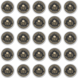 Sticker Feuille d'or au sirop d'érable de 2,25 po sur étan