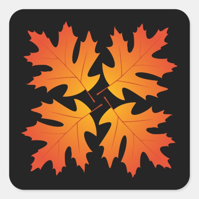 Sticker Feuille en chêne (Devant)