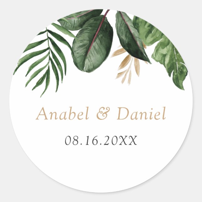 Sticker Feuille Enveloppe Tropical Palm (Devant)