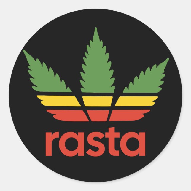 Sticker feuille Rasta (Devant)