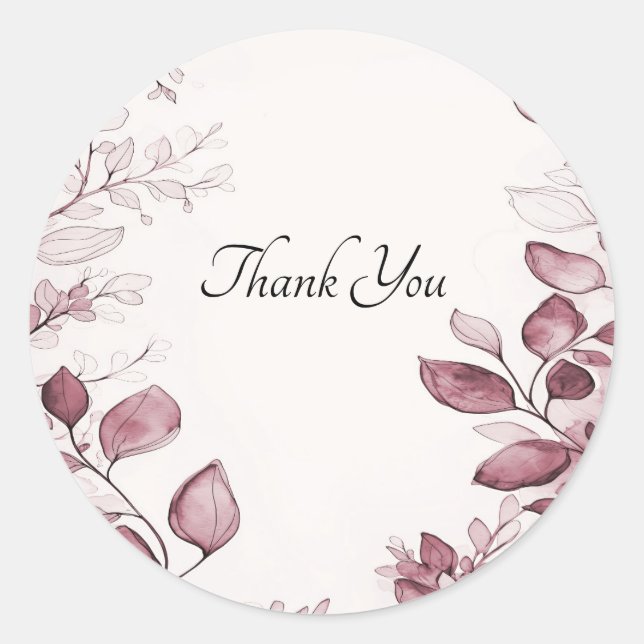 Sticker Feuille rouge moderne (Devant)