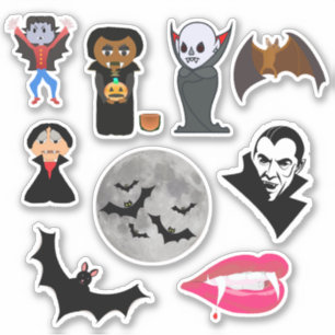 Sticker Feuilles d'autocollants Dracula et Vampire Decal