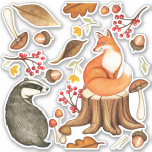 Sticker Feuilles d'automne Badger & Fox Vinyl Decal