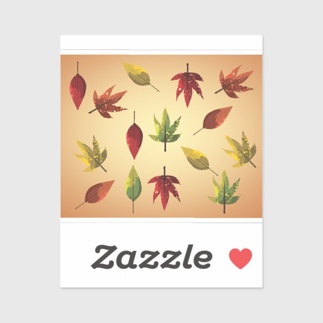 Sticker Feuilles d'automne picturales (Feuille)
