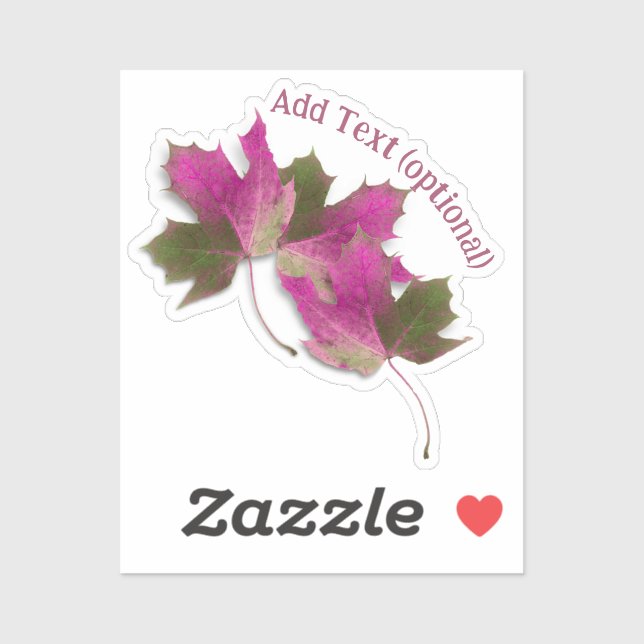 Sticker Feuilles d'automne roses (Feuille)