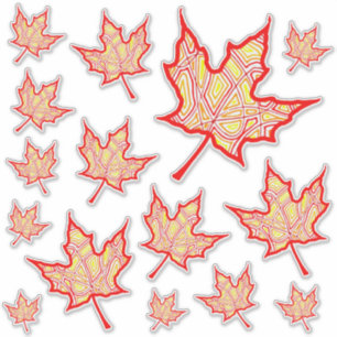 Sticker Feuilles de feu