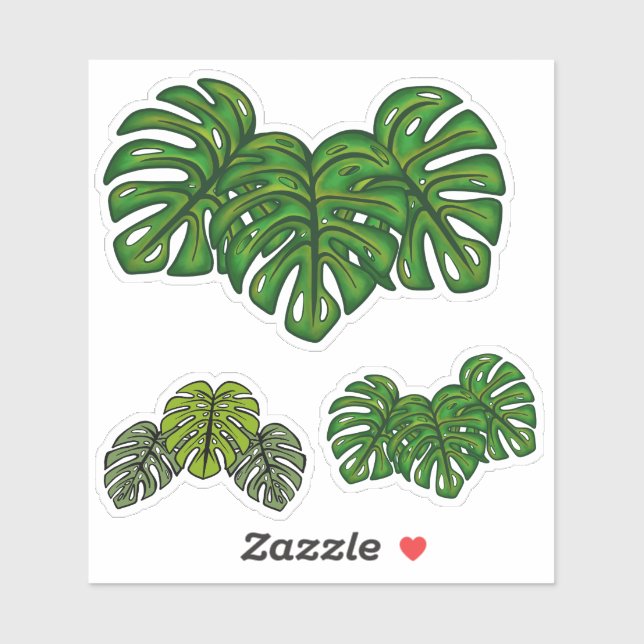 Sticker Feuilles de Monstera (Feuille)