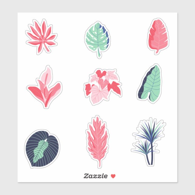 Sticker Feuilles Plantes exotiques et tropicaux (Feuille)