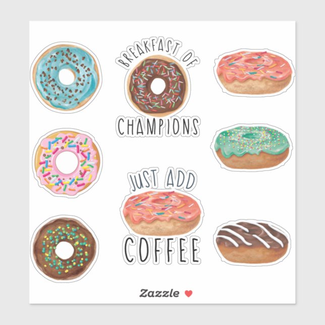 Sticker Feuillet d'autocollant Donut Lover (Feuille)