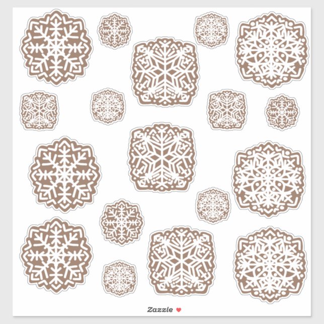 Sticker Feuillet d'autocollant Vinyl Snowflakes (Feuille)