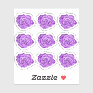 Sticker Feuillet de papier à scandale pour Rose violet élé