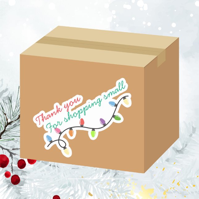 Sticker Feux de Noël Merci pour acheter petits (Créateur téléchargé)