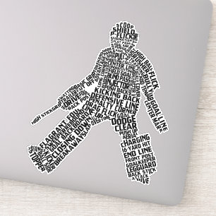 Sticker Field Hockey Goalie Word Art