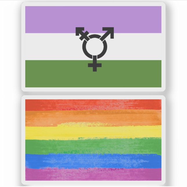 Sticker Fier d'être queer - fierté queer et genre (Devant)