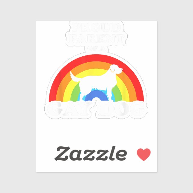 Sticker Fier Parent D'Un Chien Gay - Gay Dogs Pride (Feuille)