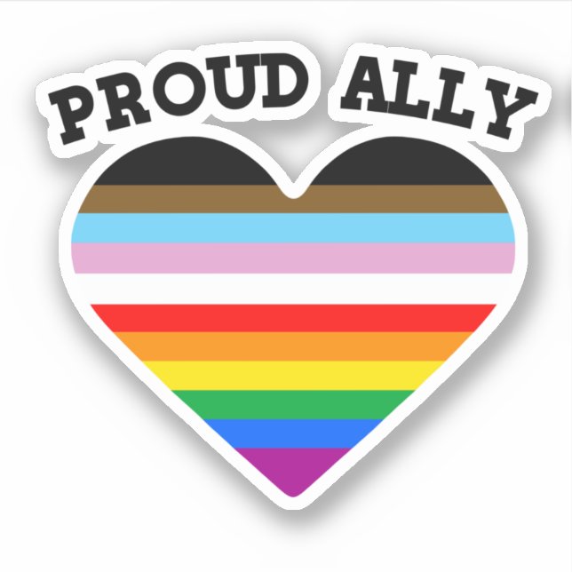 Sticker Fière de l'Ally Progrès Fierté (Devant)