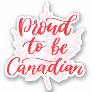 Sticker Fière d'être la Feuille d'érable canadienne Fête