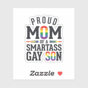 Sticker Fière maman d'un fils gay effronté Vintage T-shirt