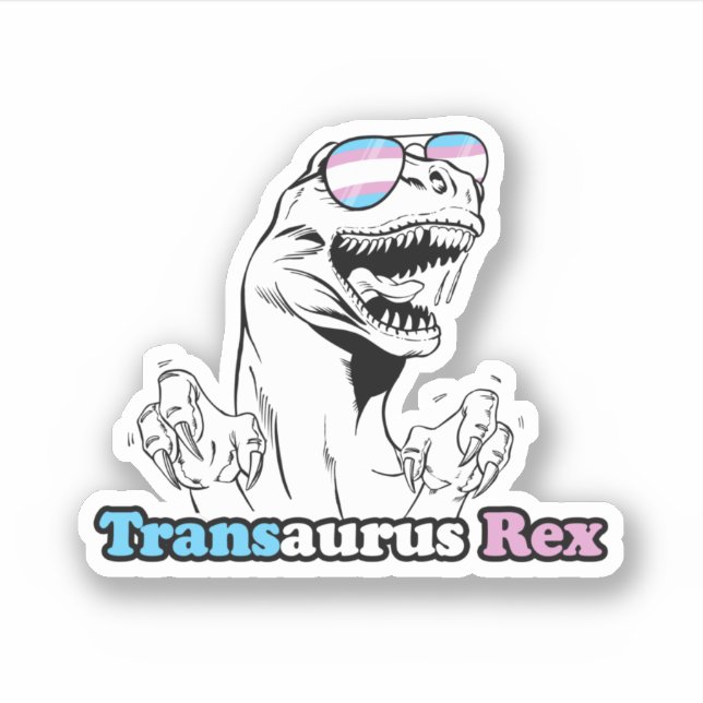 Sticker Fierté animale - Transaurus Rex (Devant)