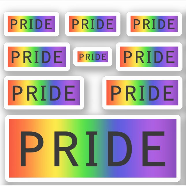Sticker Fierté arc-en-ciel LGBT (Devant)