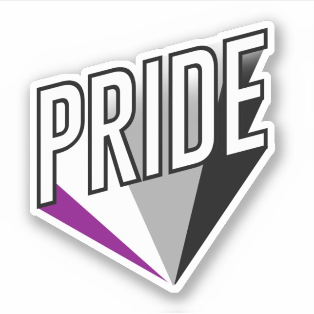 Sticker Fierté asexuelle éclatée (Devant)