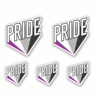 Sticker Fierté asexuelle éclatée