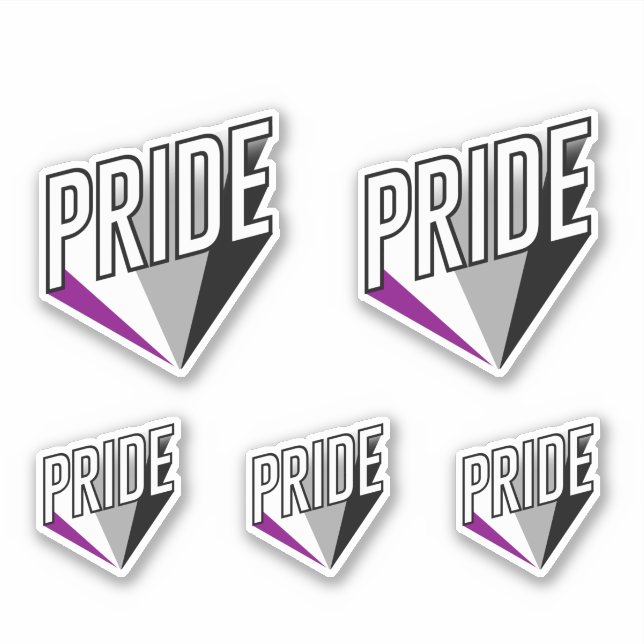 Sticker Fierté asexuelle éclatée (Devant)