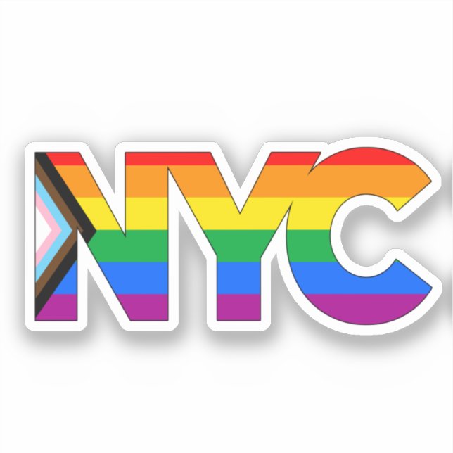 Sticker Fierté de la ville de New York LGBTQ Progress Prid (Recto)