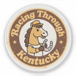 Sticker Fierté de l'État Bluegrass Kentucky Course Hippiqu