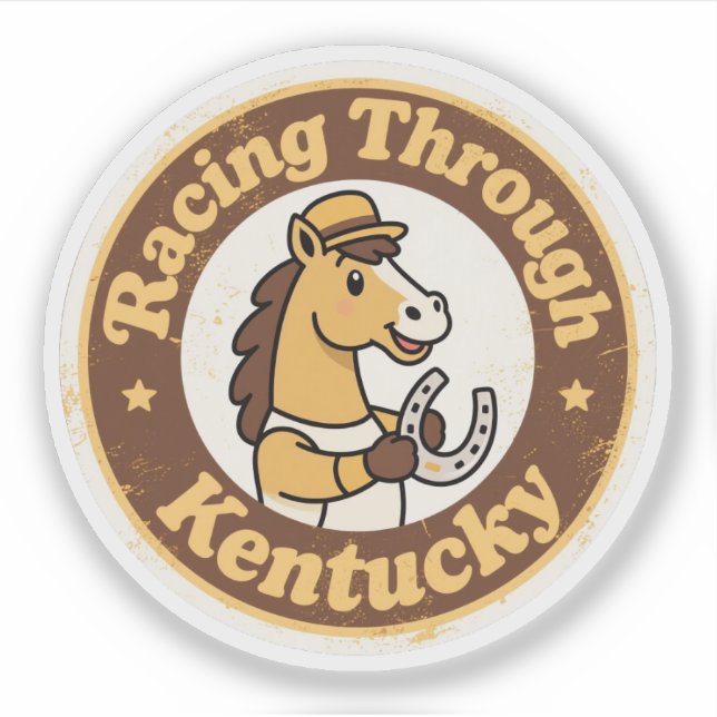 Sticker Fierté de l'État Bluegrass Kentucky Course Hippiqu (Devant)
