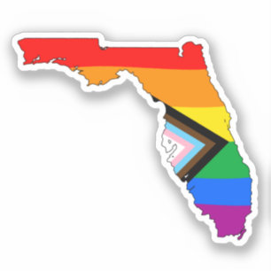 Sticker Fierté de l'État de Floride LGBTQ Progrès Pride