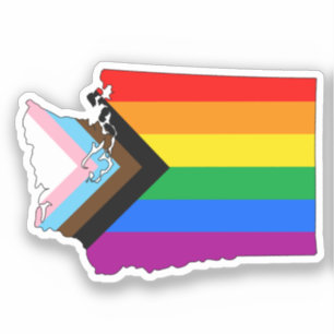 Sticker Fierté de l'État de Washington LGBTQ Progrès