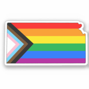 Sticker Fierté de l'État du Kansas LGBTQ Progress Pride