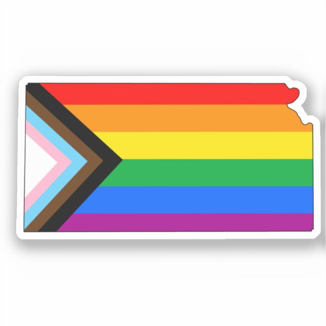 Sticker Fierté de l'État du Kansas LGBTQ Progress Pride (Recto)