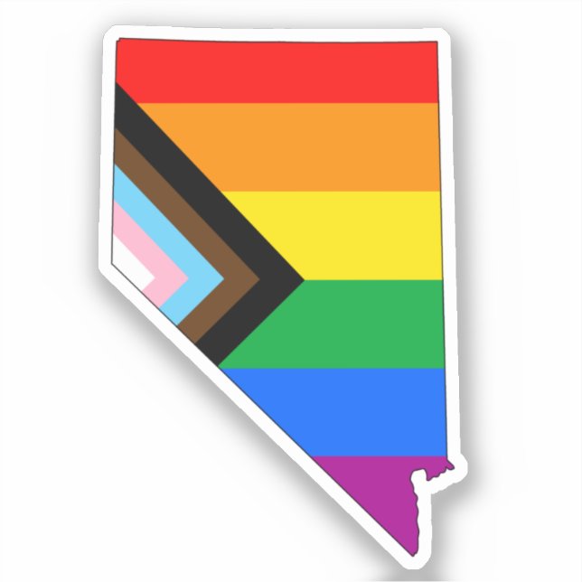 Sticker Fierté de l'État du Nevada LGBTQ Progress Pride (Recto)