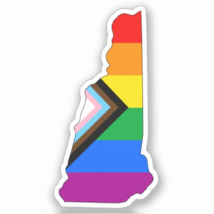 Sticker Fierté de l'État du New Hampshire LGBTQ Progress P