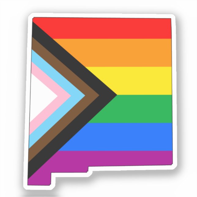 Sticker Fierté de l'État du Nouveau-Mexique LGBTQ Progress (Recto)