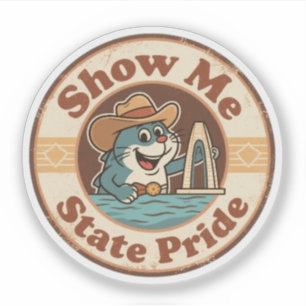 Sticker Fierté de l'État Montre-moi_ Poisson-chat et art d