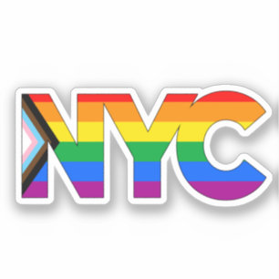 Sticker Fierté de progrès LGBTQ de New York