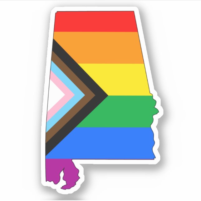 Sticker Fierté d'État LGBTQ Progress Pride (Devant)