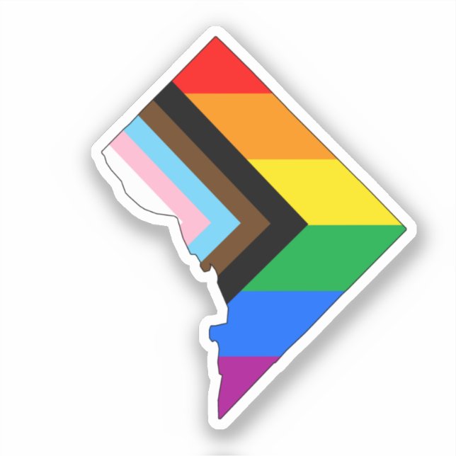 Sticker Fierté du district de Columbia Fierté LGBTQ (Recto)